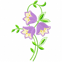 Flowers And Tree Embroidery Design 7